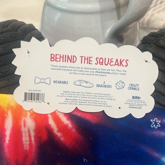 🆕 3/for $20 in a BUNDLE  Bark Box “ Bandana - Rama Flip flops” - Picture 6 of 17